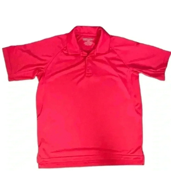 5.11 Tactical Performance Polo Men’s Large Red Short Sleeve Moisture Wicking - Picture 8 of 8